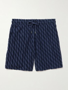 Frescobol Carioca - Augusto Cotton-Blend Terry Drawstring Shorts - Blue
