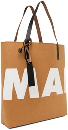 Marni Brown Paper Logo Tote