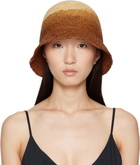 Staud Brown & Beige Meyers Crochet Bucket Hat