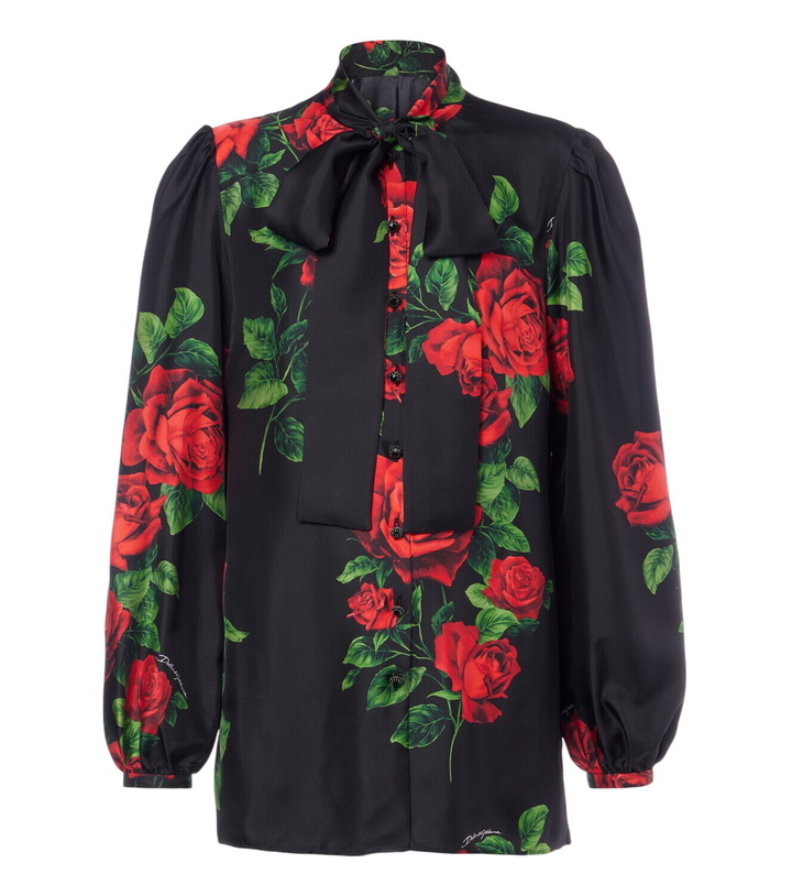 Photo: Dolce&Gabbana Floral silk satin blouse