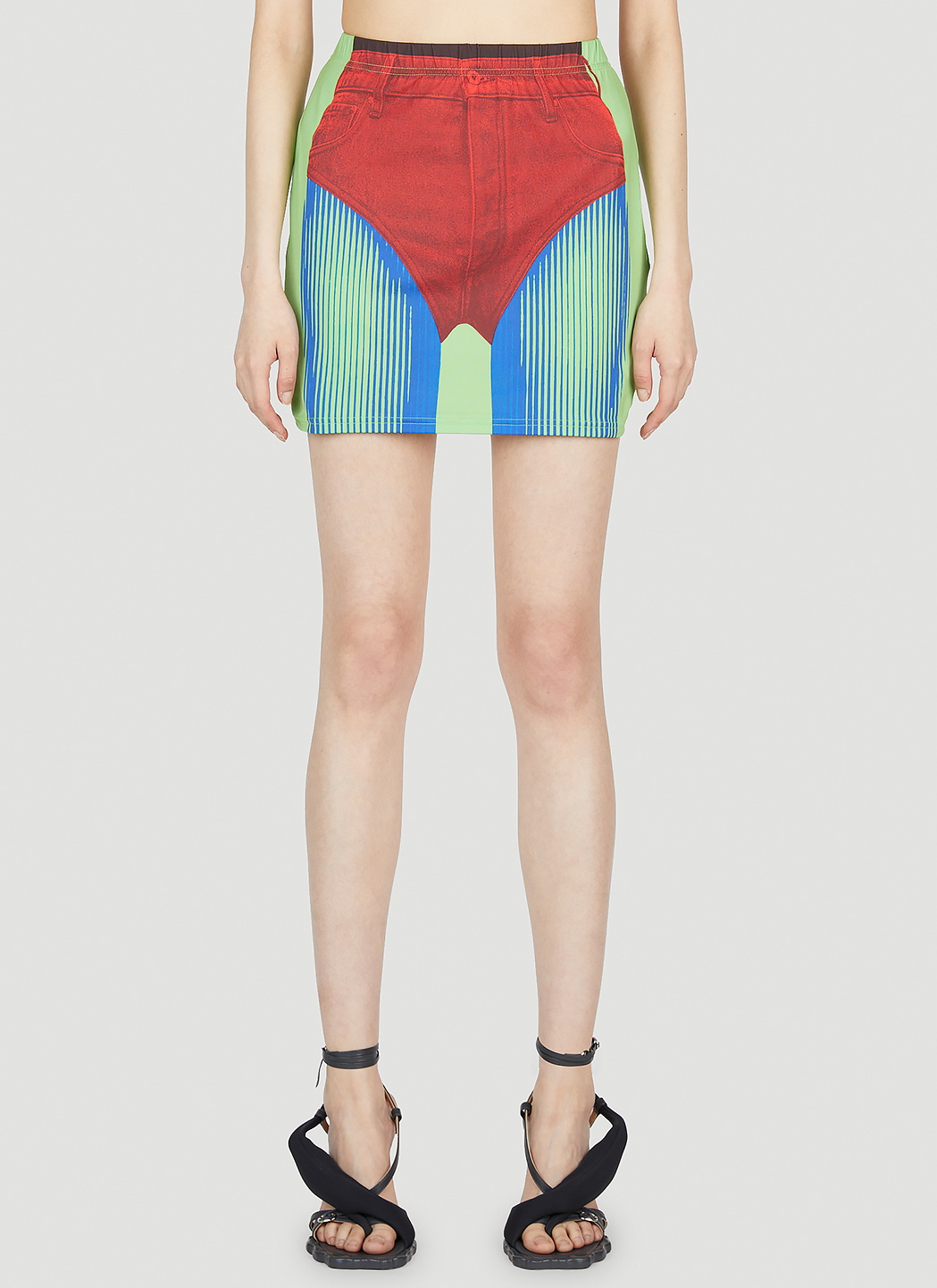 Y/Project x Jean Paul Gaultier Trompe L'Oeil Janty Skirt