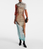 Jean Paul Gaultier Fire printed mesh bodysuit