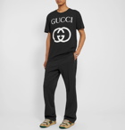 Gucci - Logo-Print Cotton-Jersey T-Shirt - Black