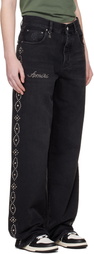 AMIRI Black Stud Baggy Jeans