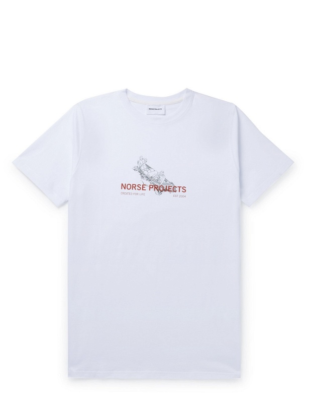 Photo: NORSE PROJECTS - Slim-Fit Printed Cotton-Jersey T-Shirt - White - S