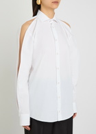 Bettter Zipped Sleeve Cotton-blend Shirt White