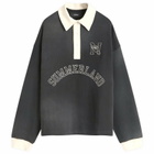 Nahmias Men's N Long Sleeve Polo in Black Terry