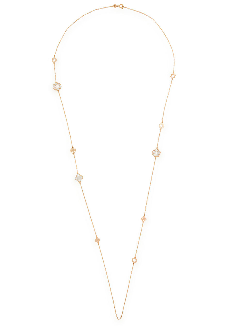 Tory Burch Forget Me Not Long 18kt Gold-plated Necklace - One Size