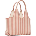Chloé Pink 'Chloé Stripy' East-West Tote