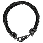 Emanuele Bicocchi Black Braided Bracelet