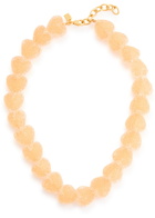 Crystal Haze Jelly Heart 18kt Gold-plated Necklace - Orange - One Size
