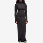 Daily Paper Women's Nefei Trapped Midi Dress in Obsidian Black