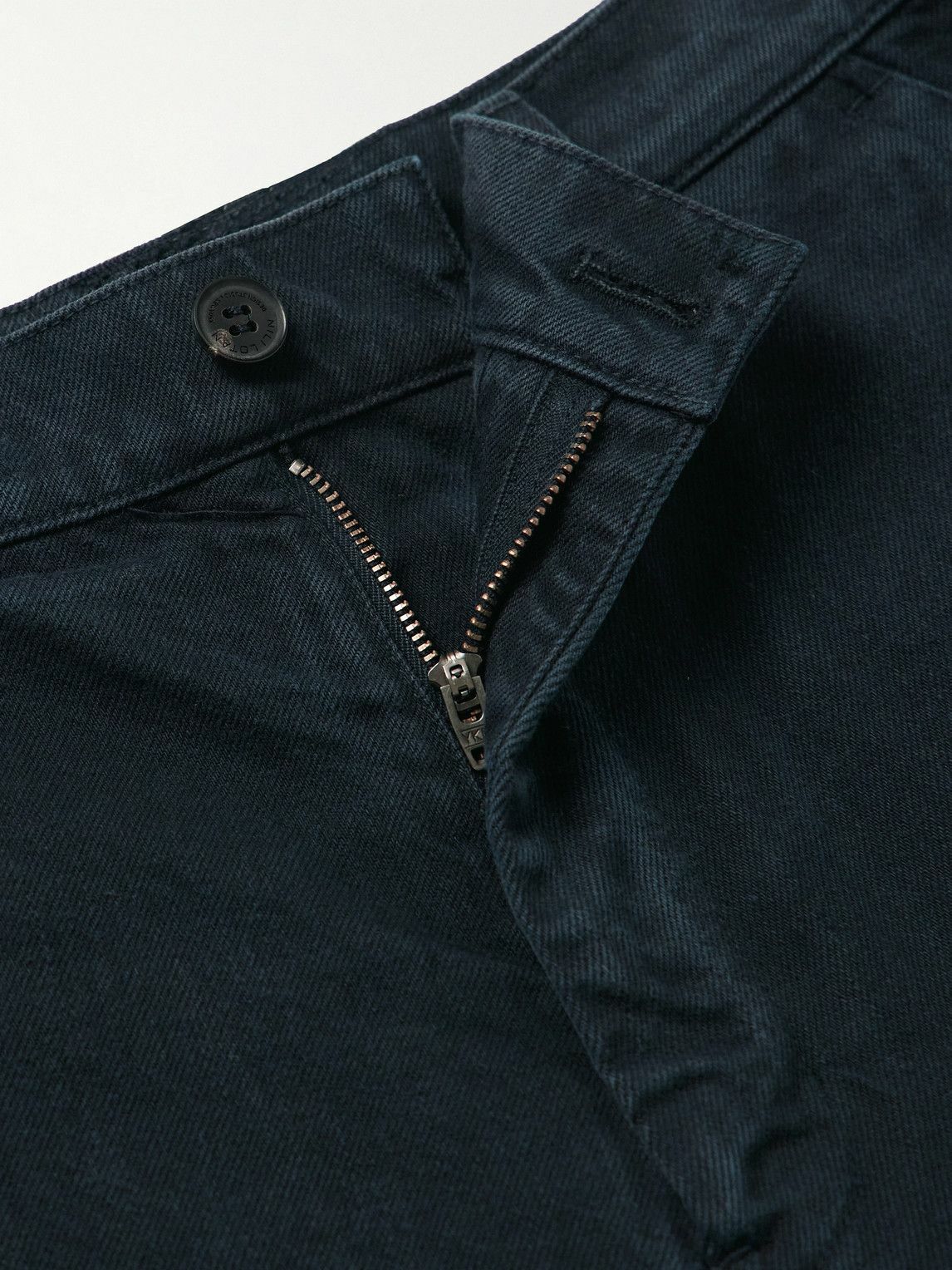 Nili Lotan - Emir Straight-Leg Cotton-Blend Twill Trousers - Blue