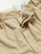 Danton - Straight-Leg Pleated Twill Trousers - Neutrals