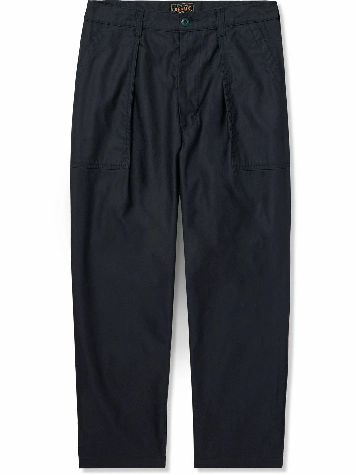 Beams Plus - Straight-Leg Pleated Cotton Trousers - Blue Beams Plus