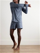 Nike Training - Slim-Fit Logo-Embroidered Dri-FIT Yoga Drawstring Shorts - Blue
