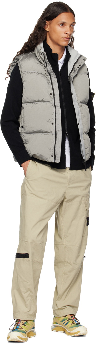 し*ま様 STONE  NYLON L DOWN VEST し*ま様 STONE NYLON L DOWN VEST し*ま様 STONE NYLON L DOWN VEST