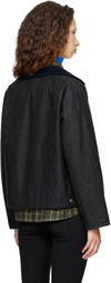 Barbour Black Transport Waxed Jacket