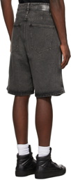 AMI Alexandre Mattiussi Black Denim Alex Fit Shorts