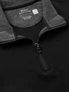 Polo Ralph Lauren - Cotton-Blend Jersey Half-Zip Sweatshirt - Black