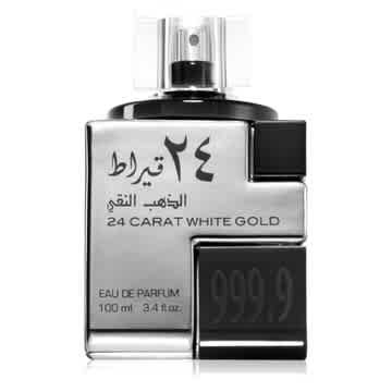 Lattafa Unisex 24 Carat White Gold EDP Spray 3.4 oz Fragrances 6291106064001