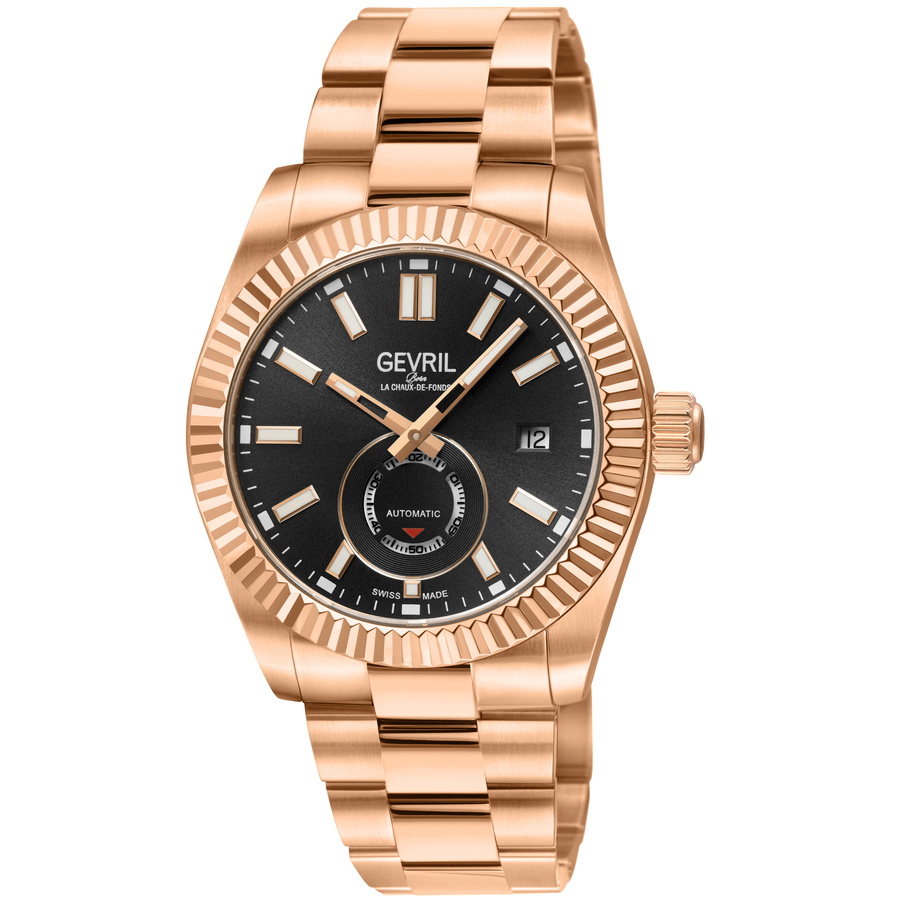 Gevril West Village Automatic Black Dial Mens Watch 48988B