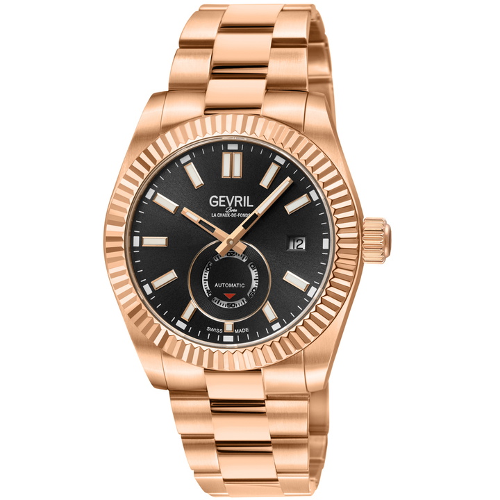 Photo: Gevril West Village Automatic Black Dial Mens Watch 48988B