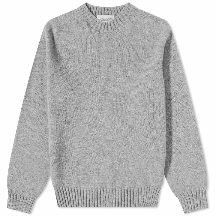 Photo: Country Of Origin Men's Supersoft Seamless Crew Knit in Silver Grey