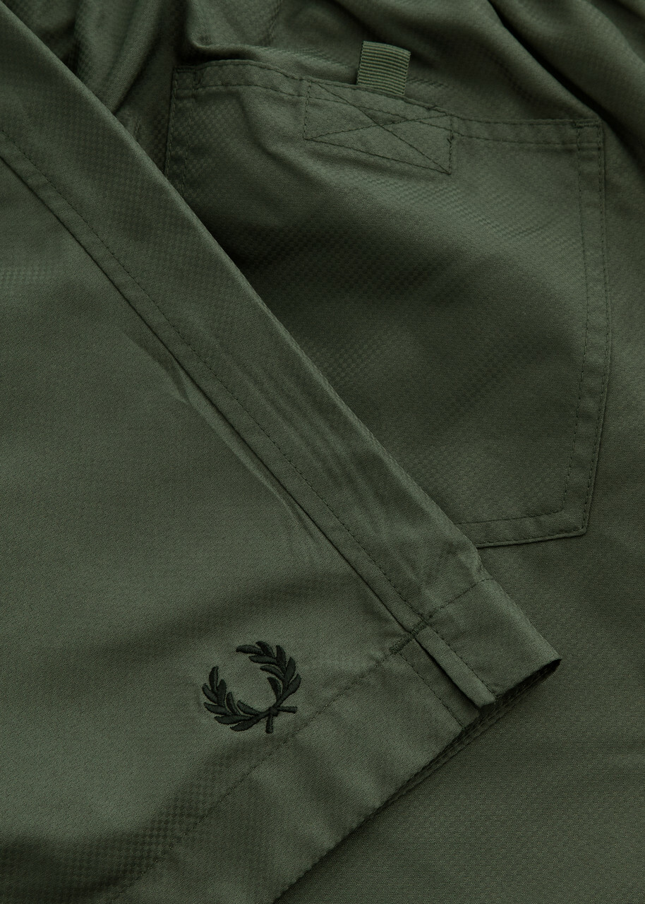 Fred Perry Logo-embroidered Shell Swim Shorts Green