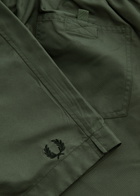 Fred Perry Logo-embroidered Shell Swim Shorts Green