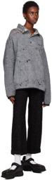 VITELLI Gray Button Sweater