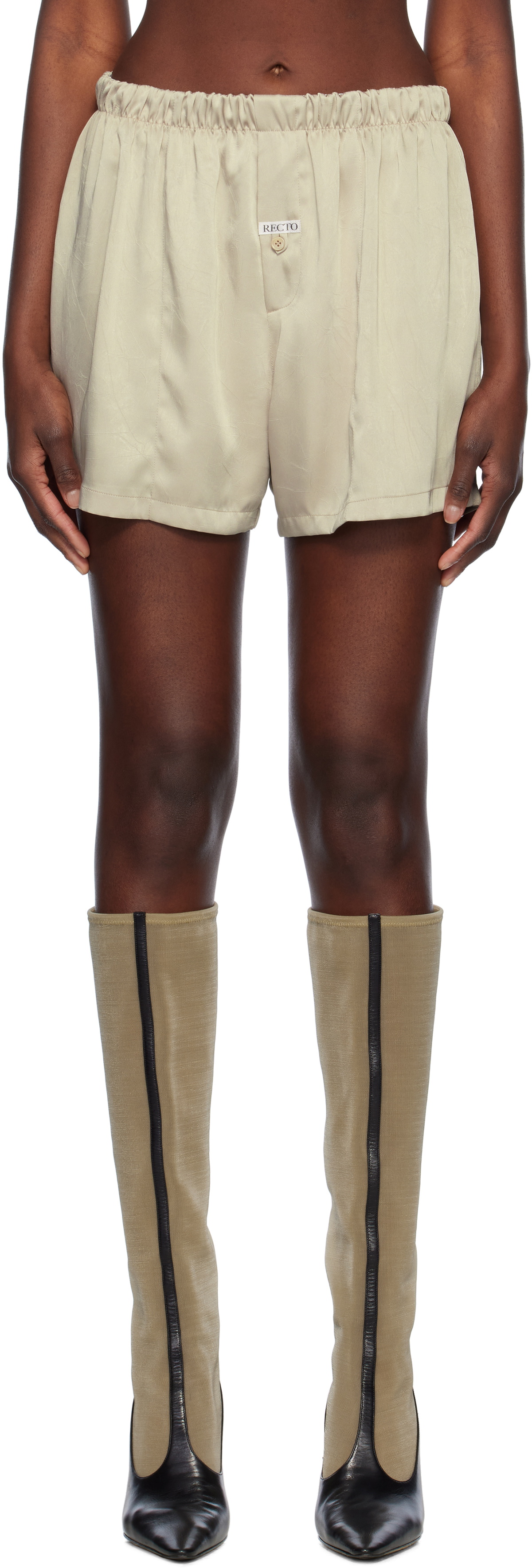 RECTO Beige Summer Night Shorts