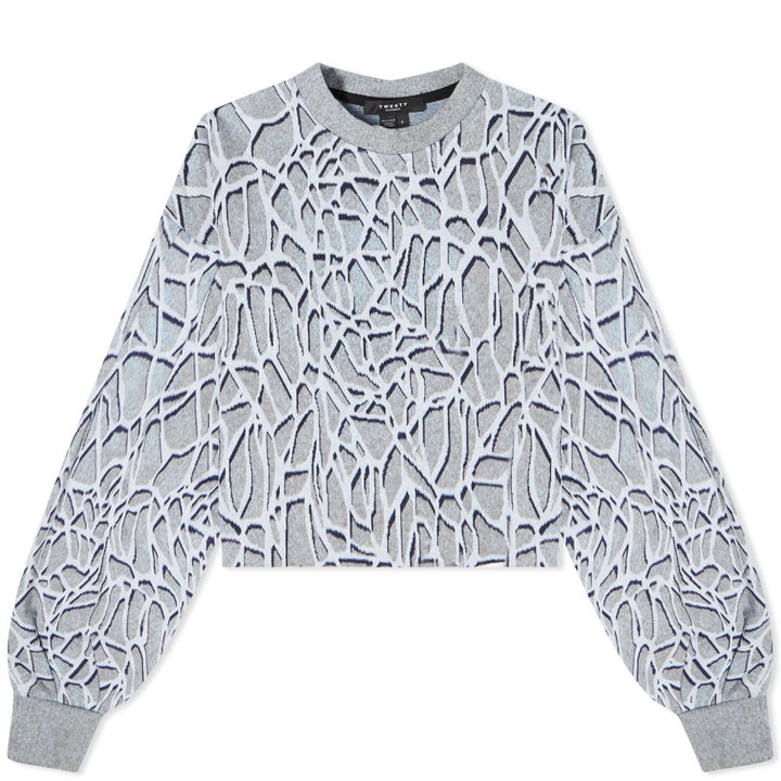 Photo: Twenty Crossover Hyper Reality Knit Baloon Sleeve Crop Crew