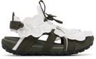 Cecilie Bahnsen White & Khaki The North Face Edition Bekah Sandals