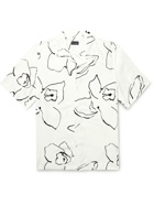 CLUB MONACO - Camp-Collar Printed Voile Shirt - White - XS