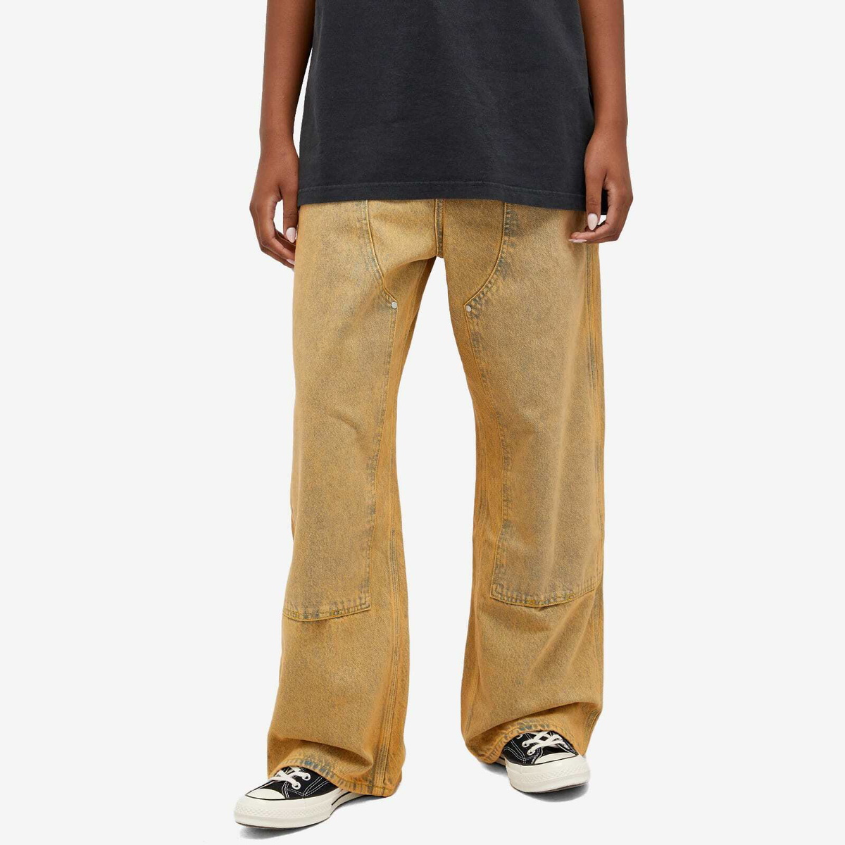 A Bathing Ape Women's Overdye Work Pants in Orange