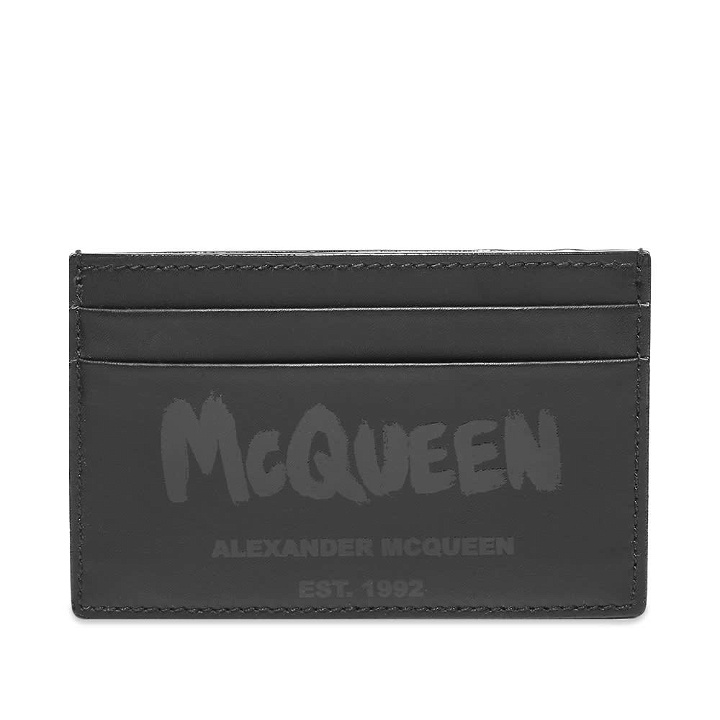 Photo: Alexander McQueen Tonal Graffiti Logo Card Holder