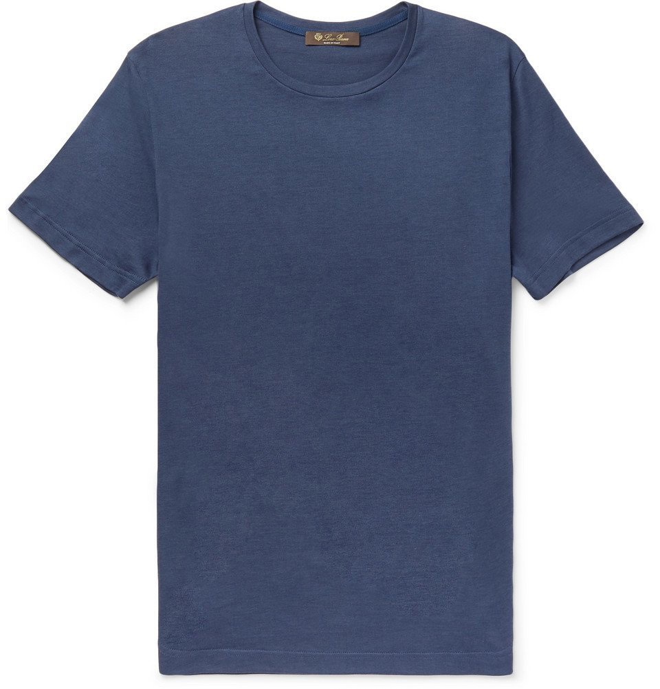 LORO PIANA Logo-Embroidered Cotton-Jersey T-Shirt for Men