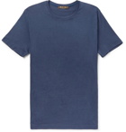 Loro Piana - Silk and Cotton-Blend Jersey T-Shirt - Men - Navy
