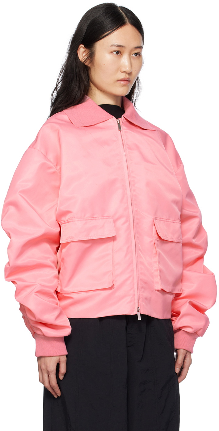 Birrot Pink Love Bomber Jacket