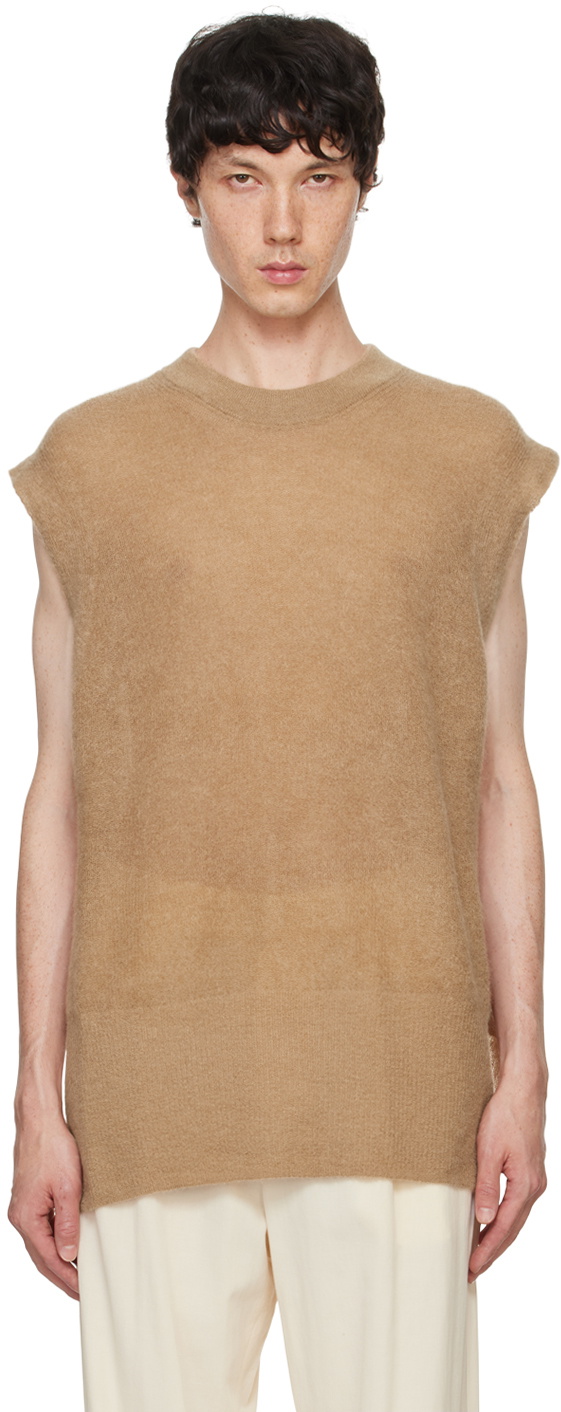 OUAT オーユーエーティー1M SUPER MOHAIR VEST ATON Beige Super Kid Mohair Vest ATON