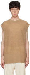 ATON Beige Super Kid Mohair Vest