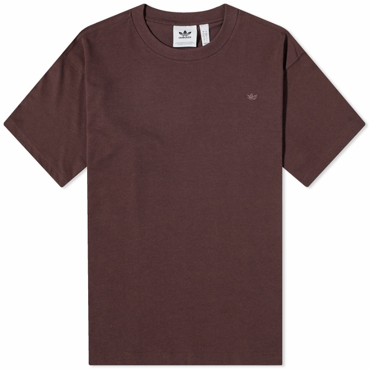 Photo: Adidas Men's Premium Essentials T-Shirt in Shadow Brown