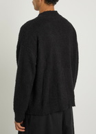 Picante Shaggy Textured Cotton-blend Cardigan Black