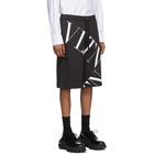 Valentino Black Macrogrid Bermuda Shorts