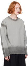 Juun.J Gray Painted Sweater