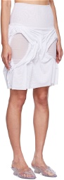 Di Petsa SSENSE Exclusive White Wetlook Miniskirt