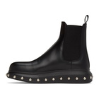 Alexander McQueen Black Liquid Spaz Chelsea Boots