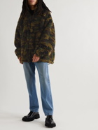 Balenciaga - Oversized Padded Camouflage-Print Fleece Jacket - Green