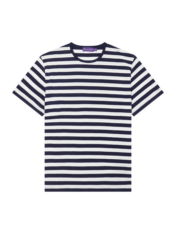 Photo: Ralph Lauren Purple label - Striped Cotton T-Shirt - Blue